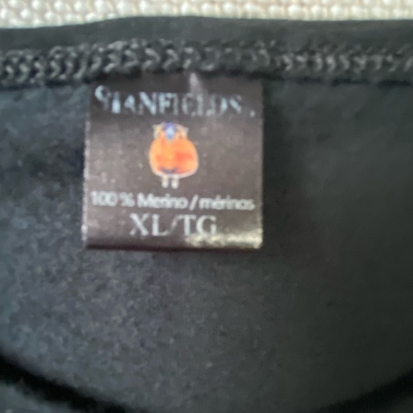 Mens Black 100% Merino Wool Base Layer Outdoor Work Crew Neck Shirt. Sz XL/XT - Picture 7 of 9